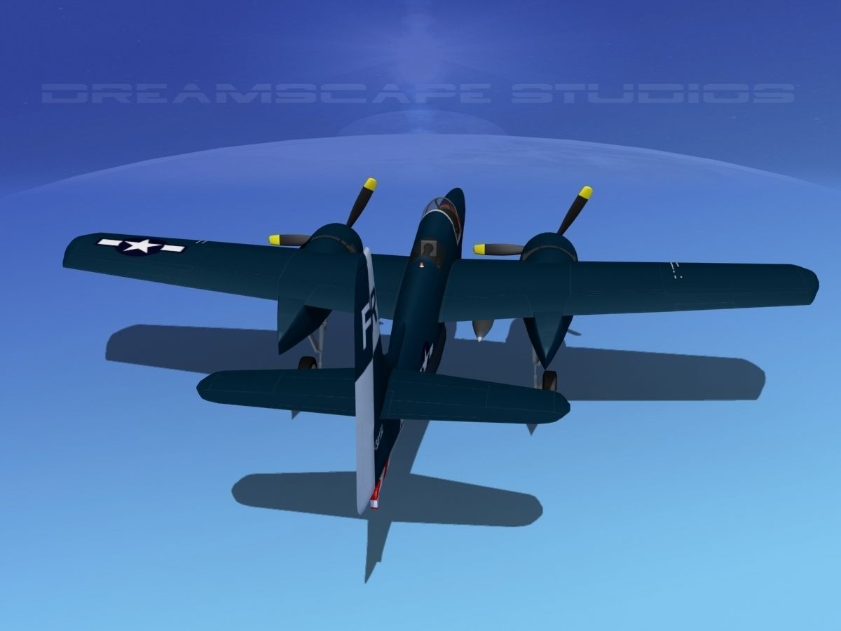 Grumman F7F Tigercat V03 3D model_6