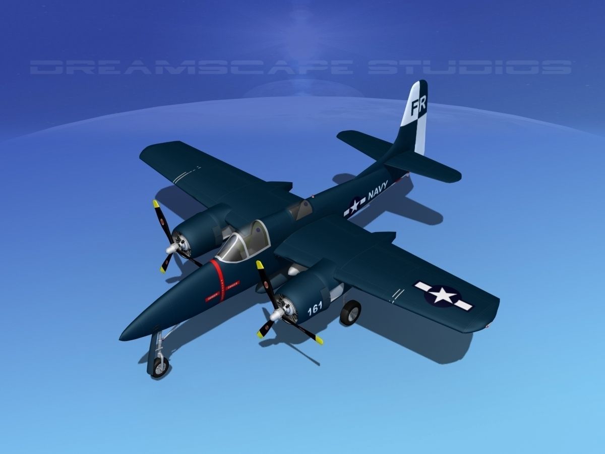 Grumman F7F Tigercat V03 3D model_10