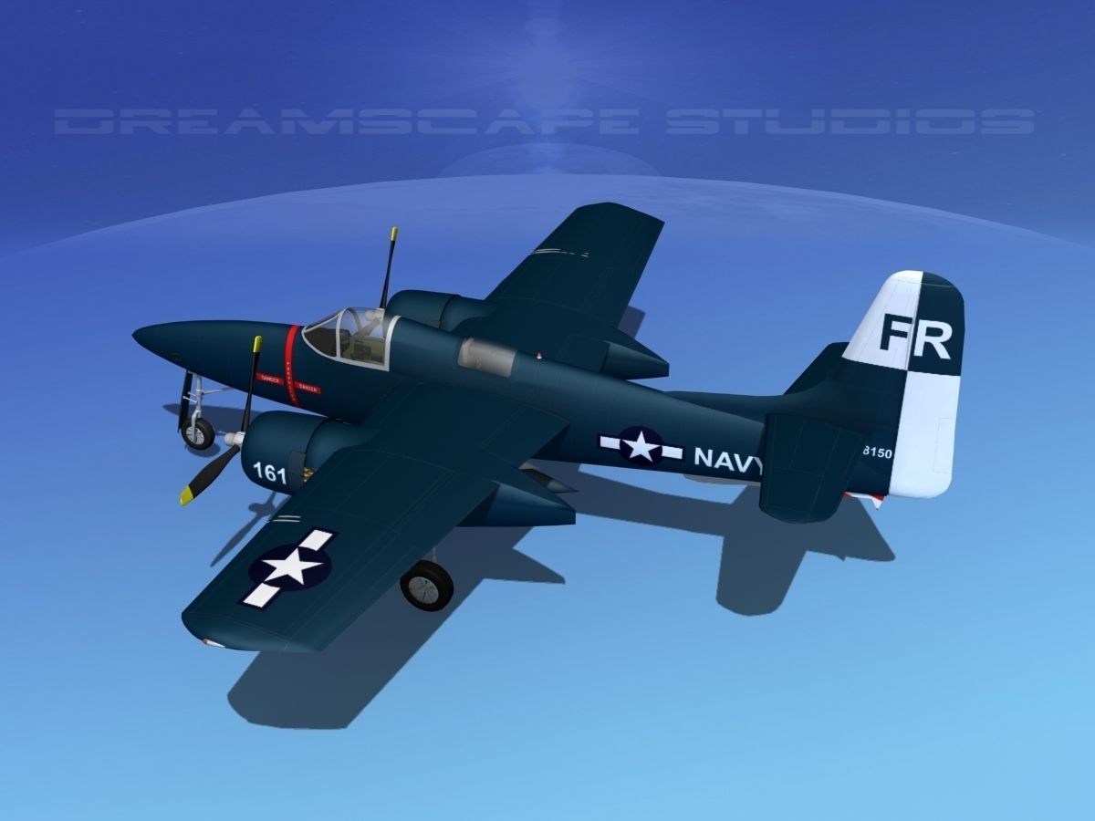 Grumman F7F Tigercat V03 3D model_8