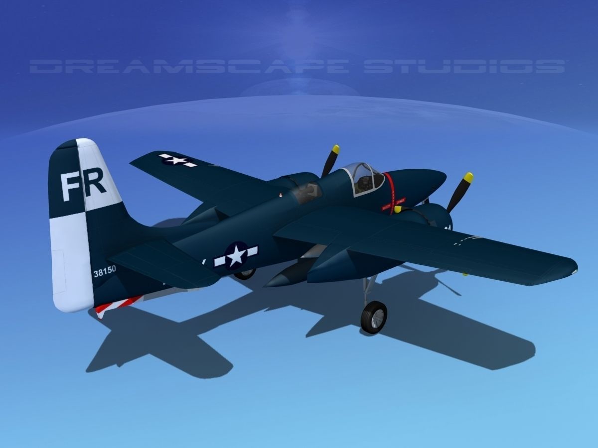 Grumman F7F Tigercat V03 3D model_5