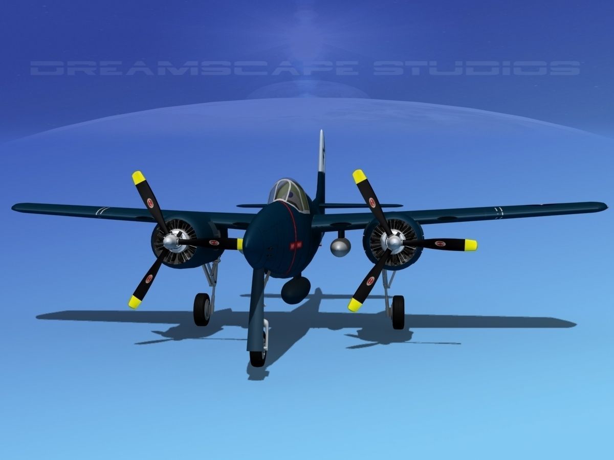 Grumman F7F Tigercat V03 3D model_1