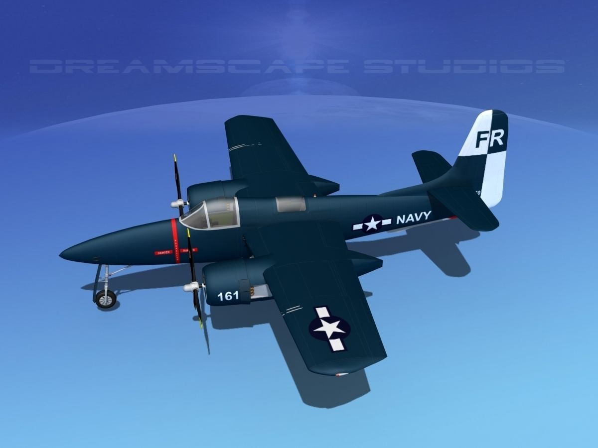 Grumman F7F Tigercat V03 3D model_9