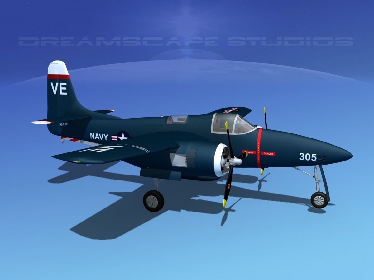 Grumman F7F Tigercat V04 3D model_3