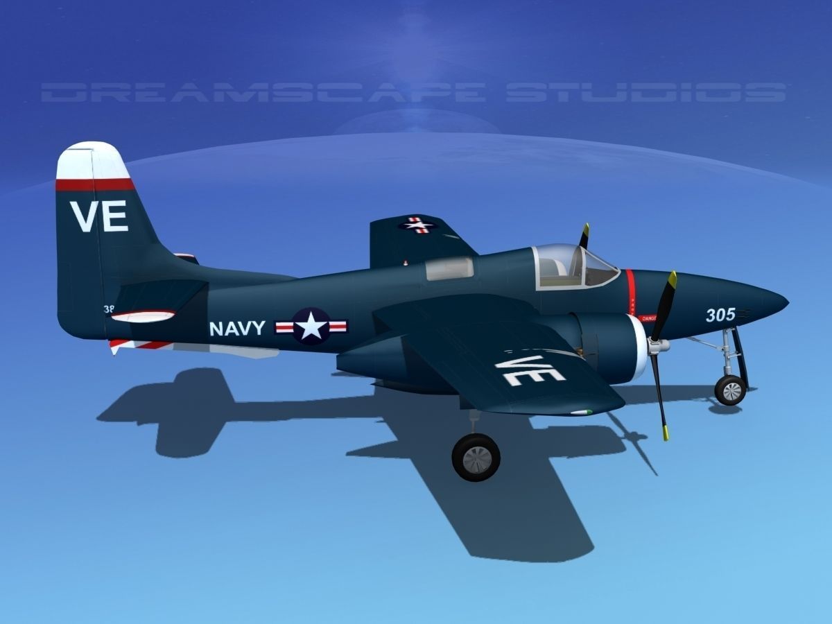 Grumman F7F Tigercat V04 3D model_4