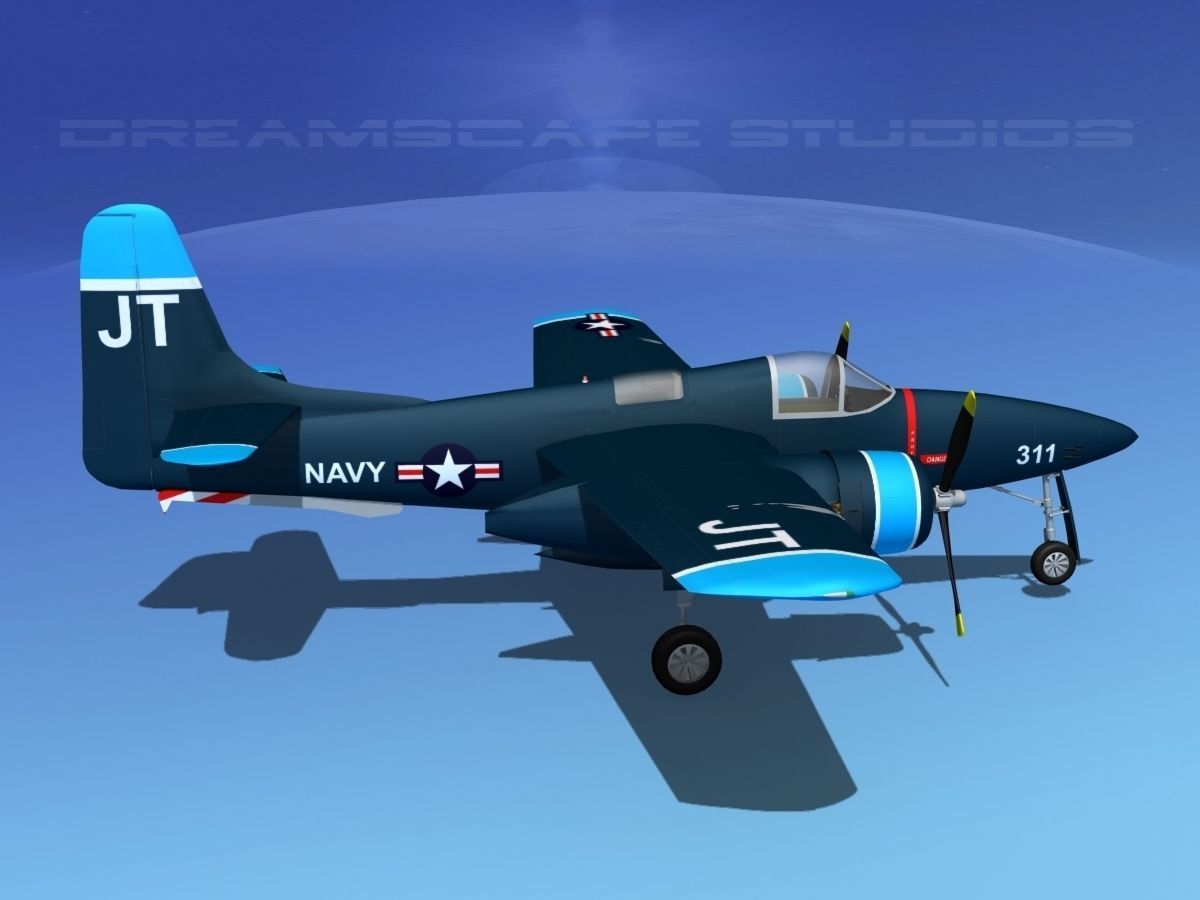 Grumman F7F Tigercat V05 3D model_4