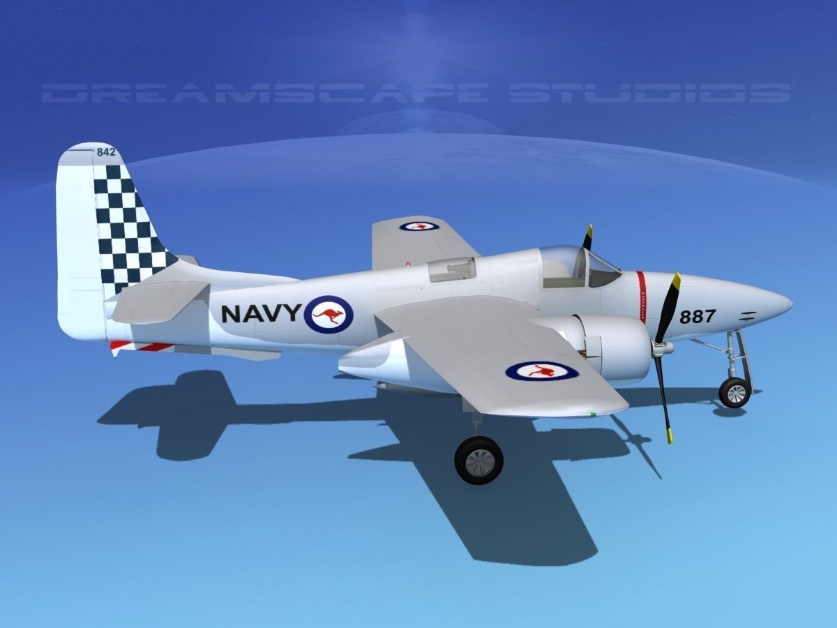 Grumman F7F Tigercat V07 3D model_4