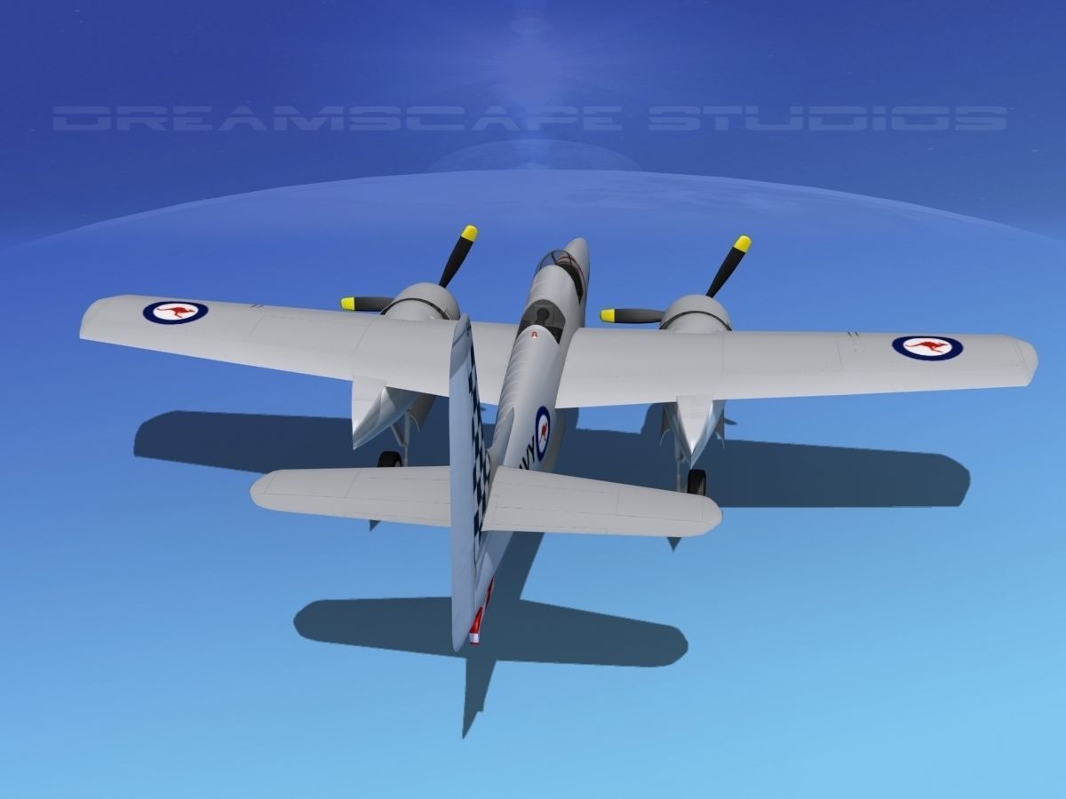 Grumman F7F Tigercat V07 3D model_8