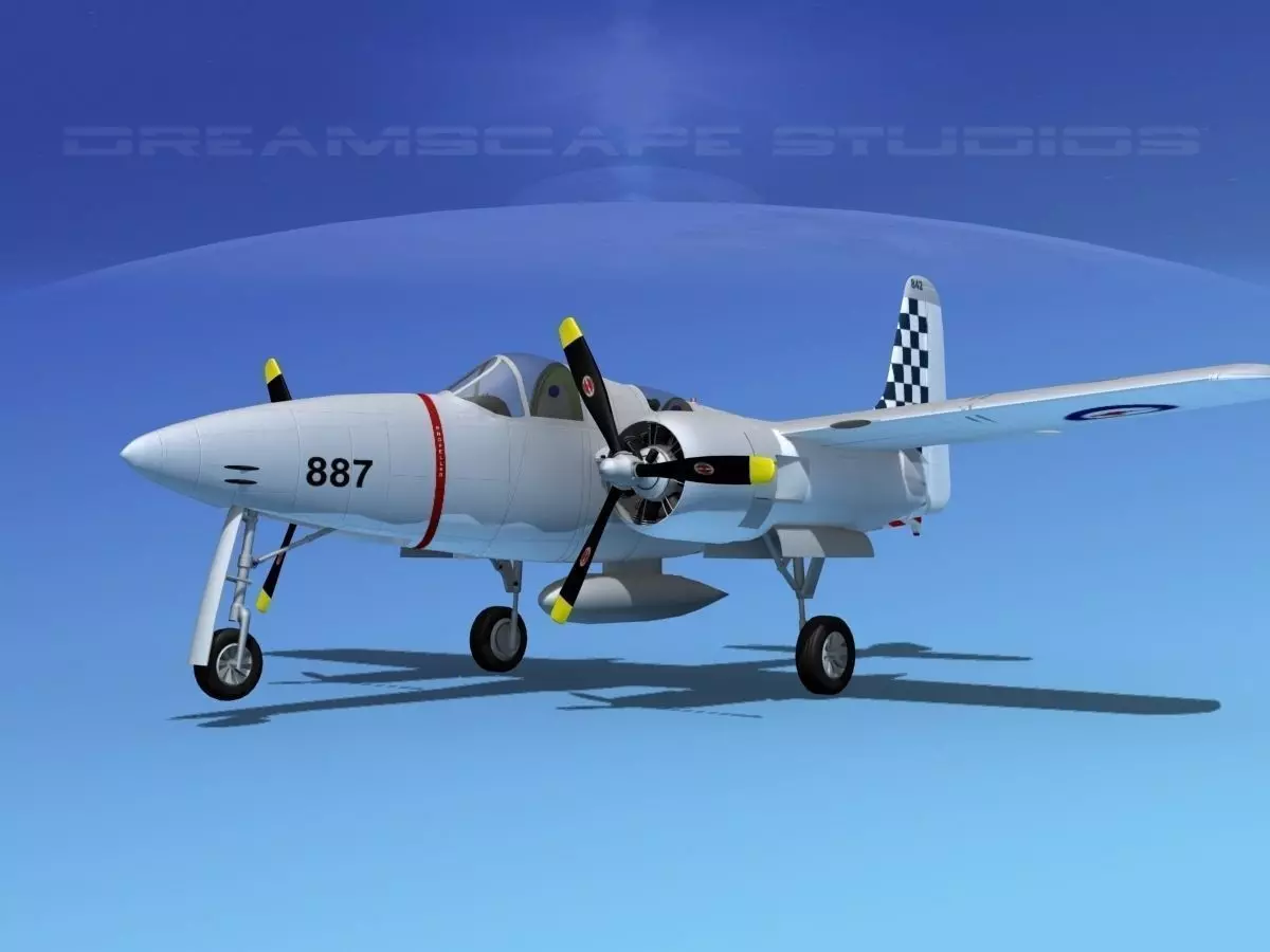 Grumman F7F Tigercat V07 3D model_0