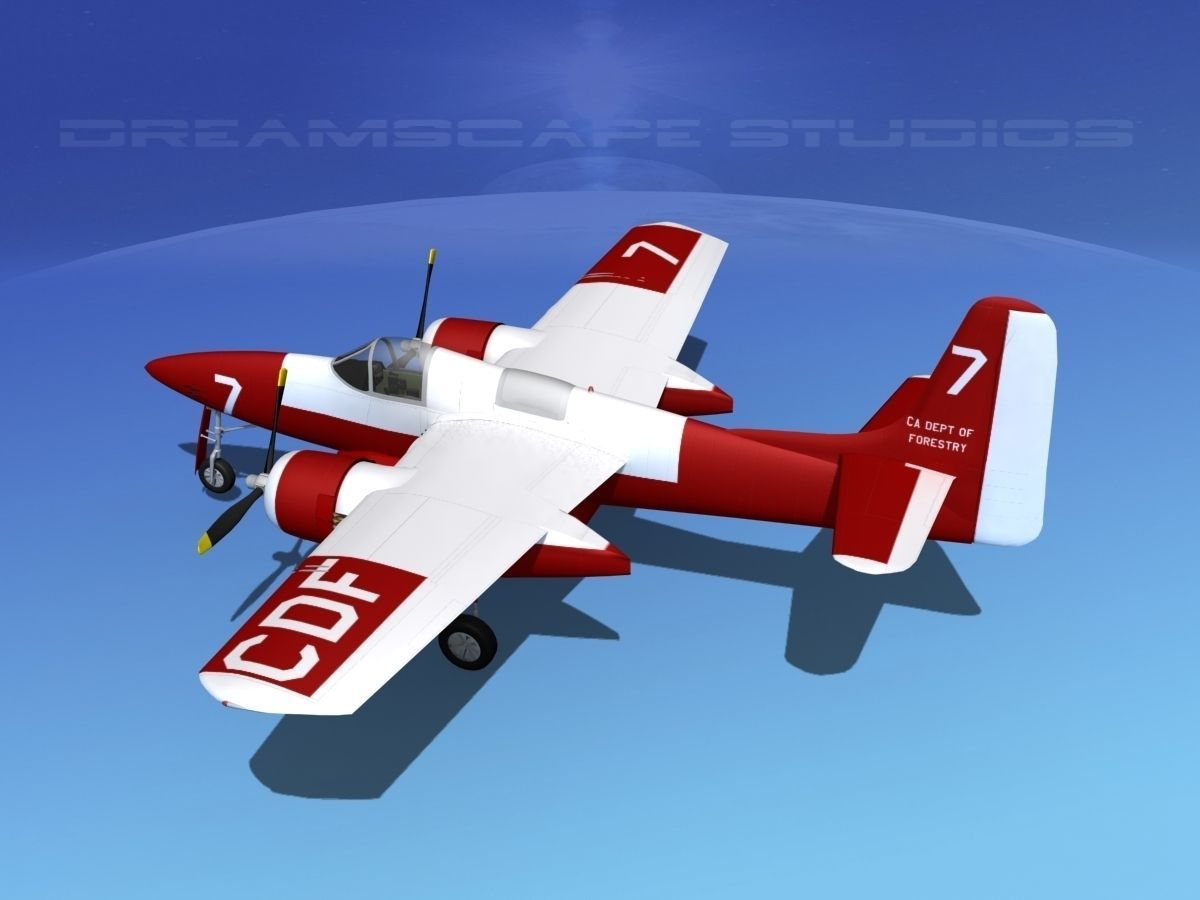 Grumman F7F Tigercat V08 3D model_8