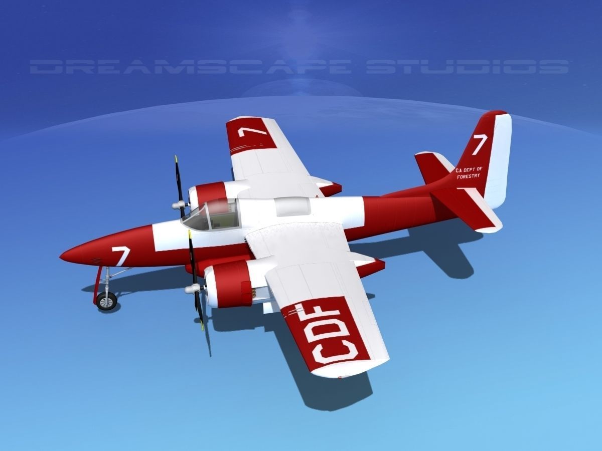 Grumman F7F Tigercat V08 3D model_9