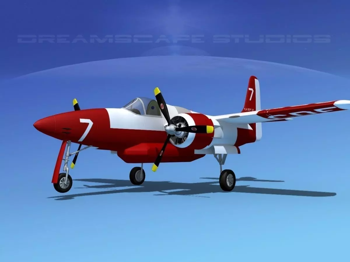 Grumman F7F Tigercat V08 3D model_0