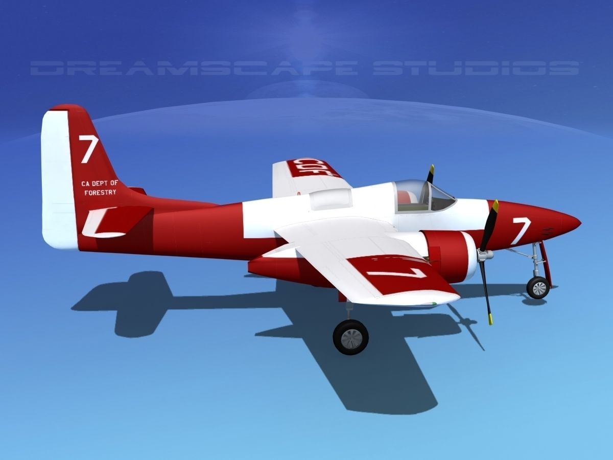 Grumman F7F Tigercat V08 3D model_4