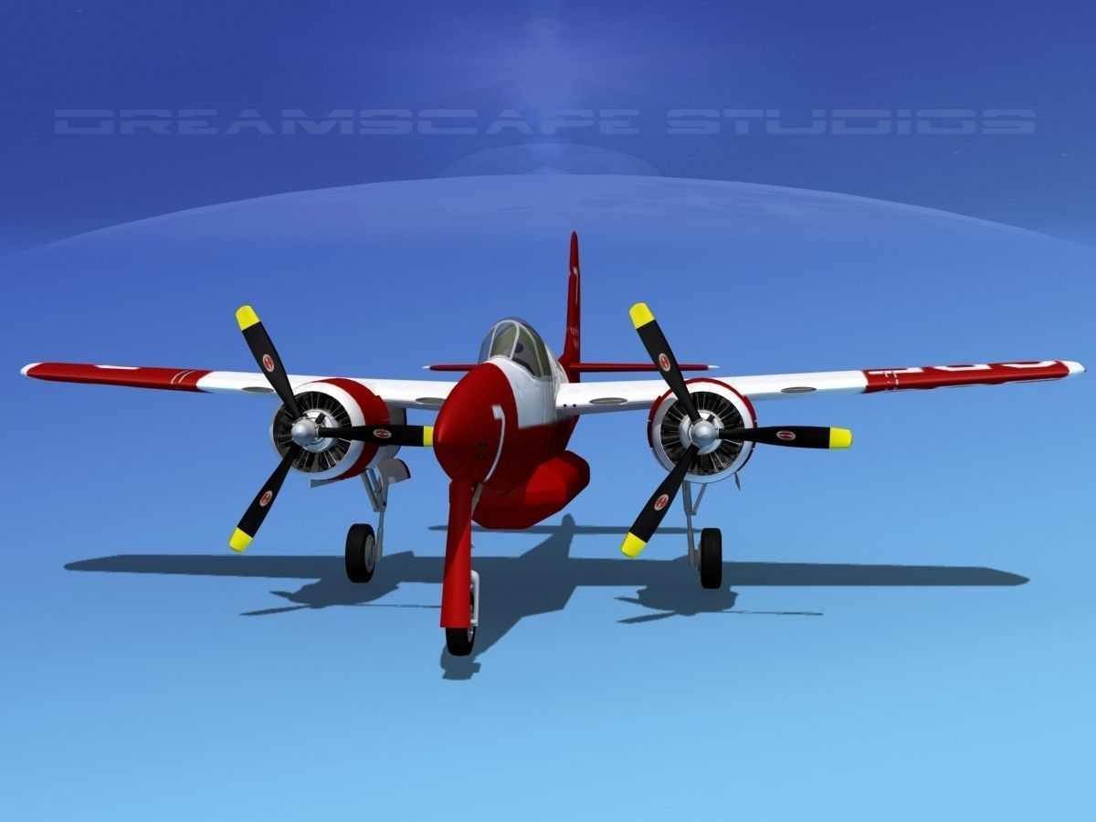 Grumman F7F Tigercat V08 3D model_1