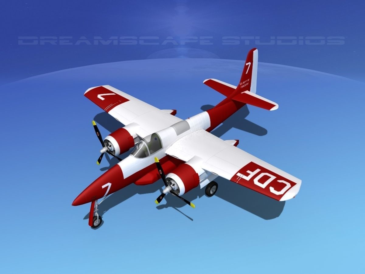 Grumman F7F Tigercat V08 3D model_10