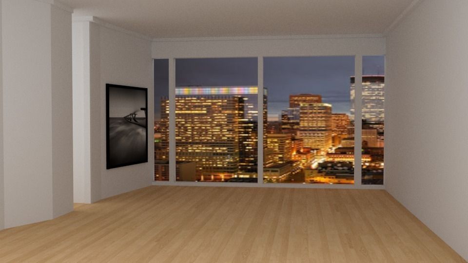 Apartment Room  Low-poly 3D model_0