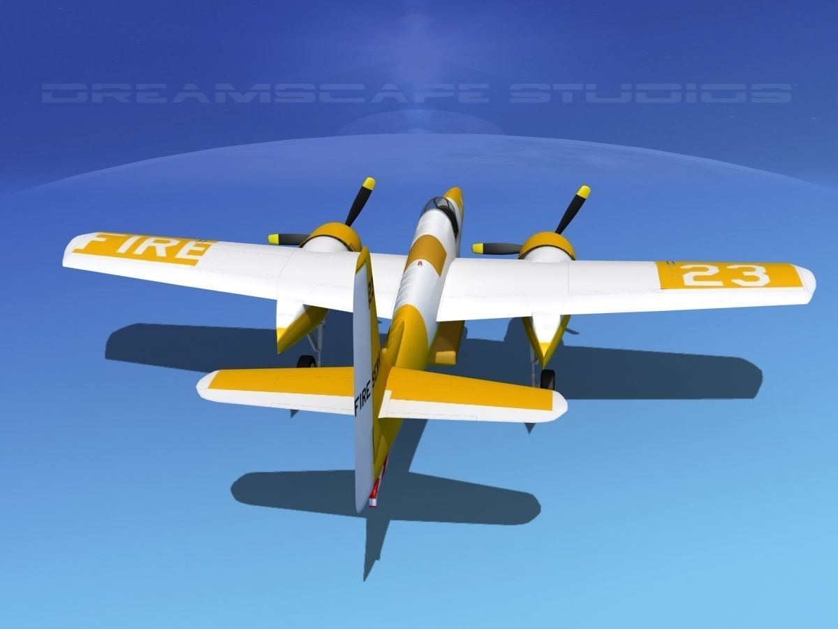 Grumman F7F Tigercat V09 3D model_6