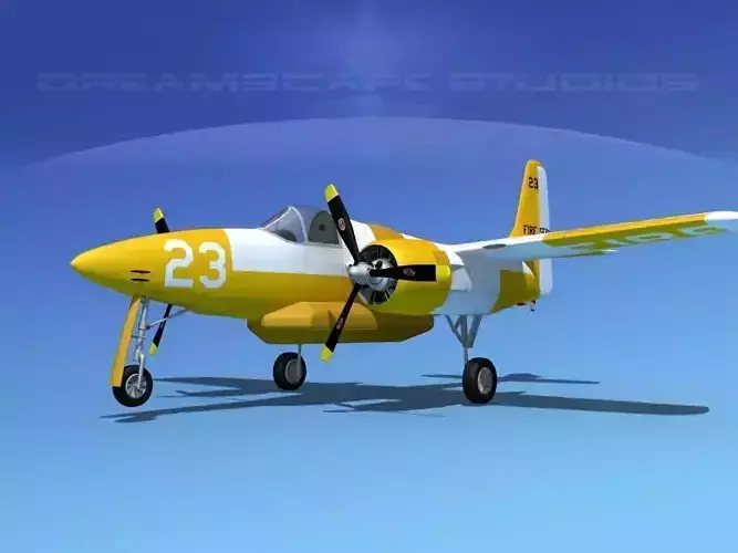 Grumman F7F Tigercat V09 3D model