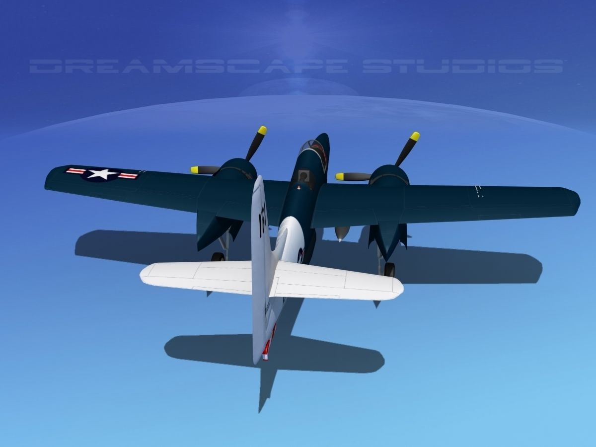 Grumman F7F Tigercat V10 3D model_5
