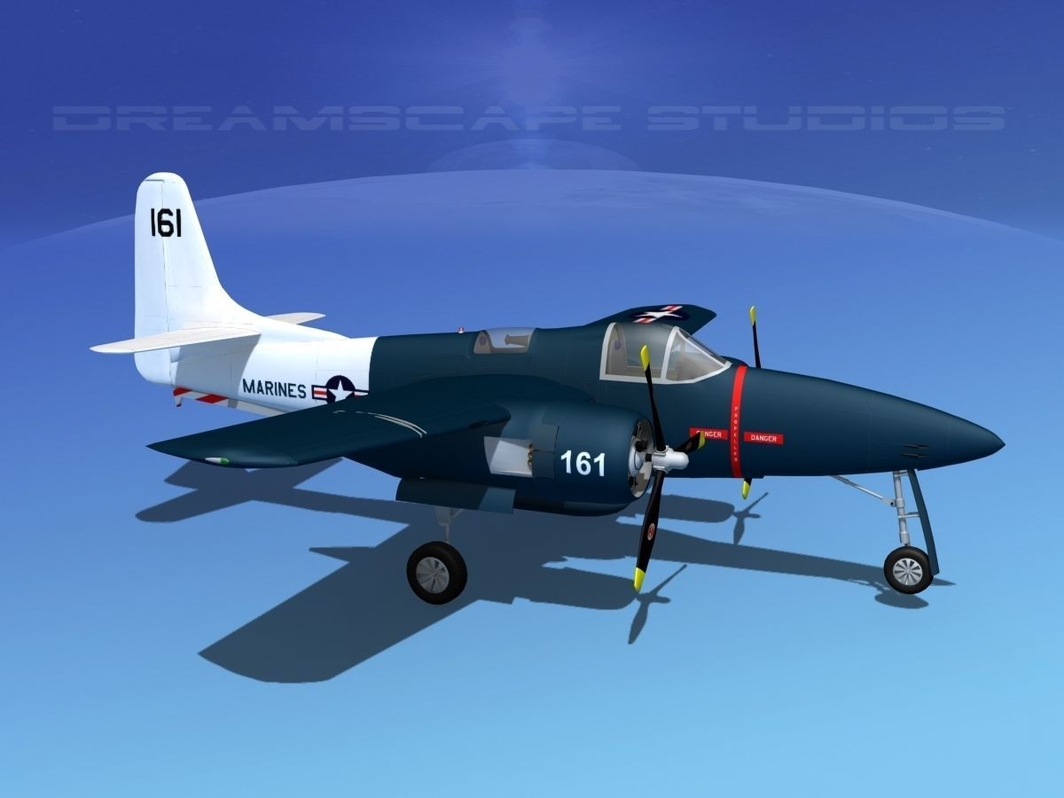 Grumman F7F Tigercat V10 3D model_3