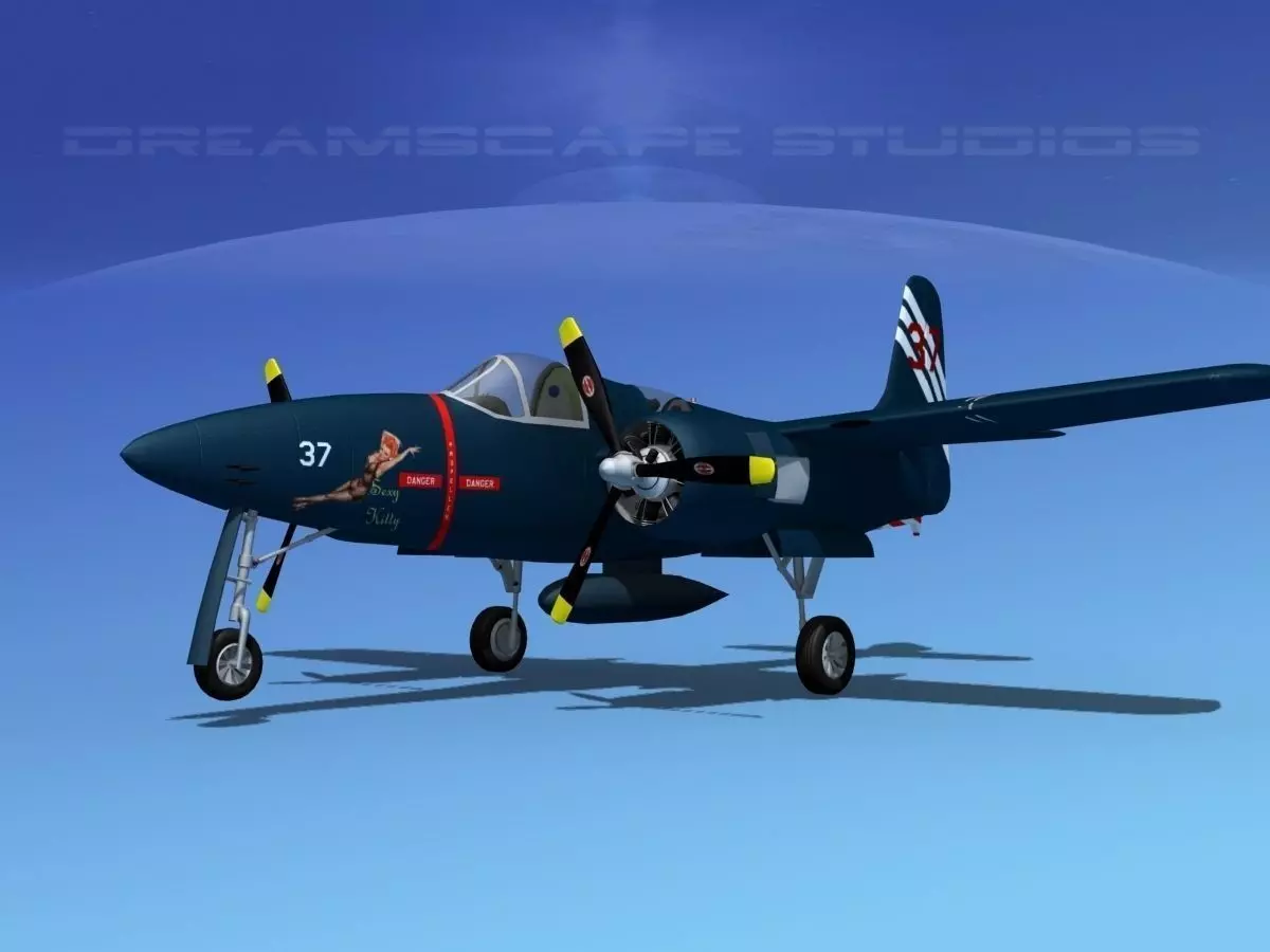 Grumman F7F Tigercat V11 3D model_0