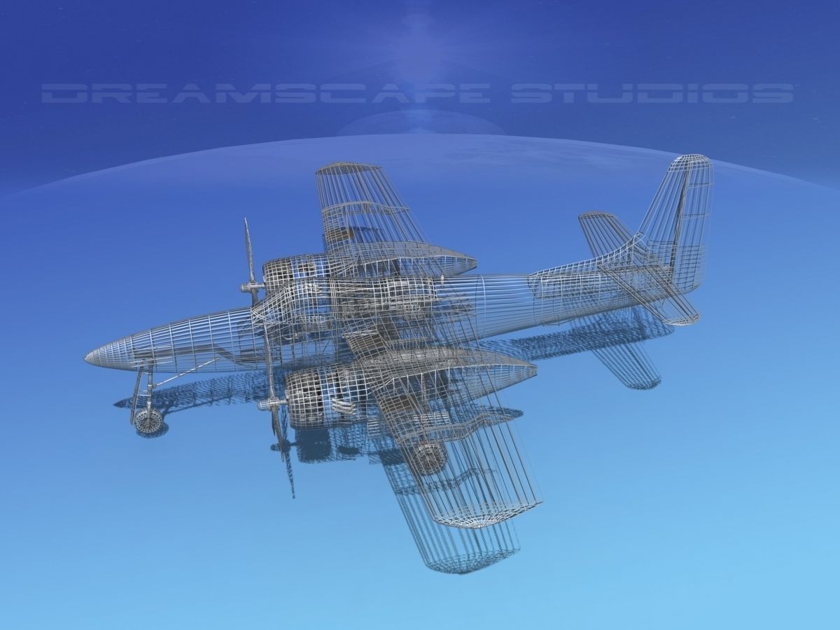 Grumman F7F Tigercat V11 3D model_15