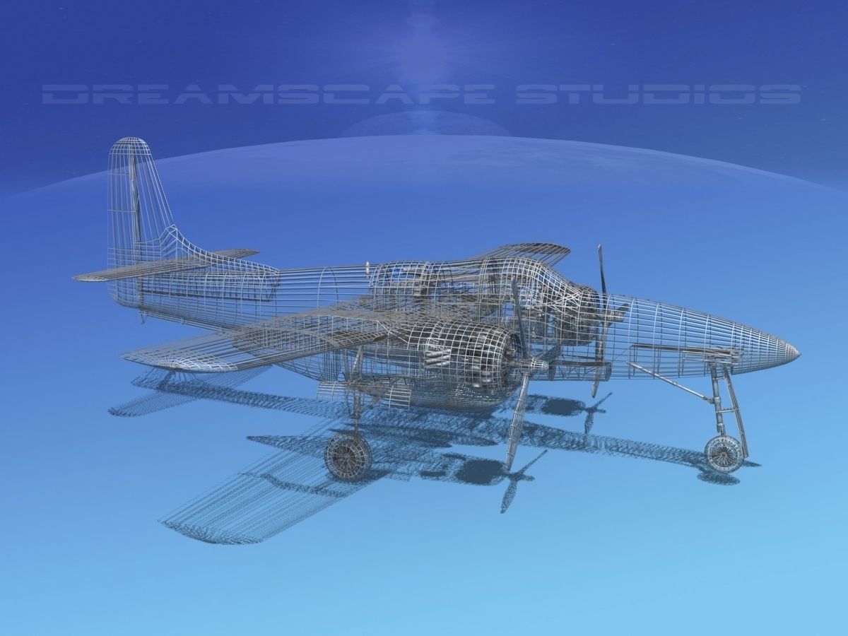 Grumman F7F Tigercat V11 3D model_13