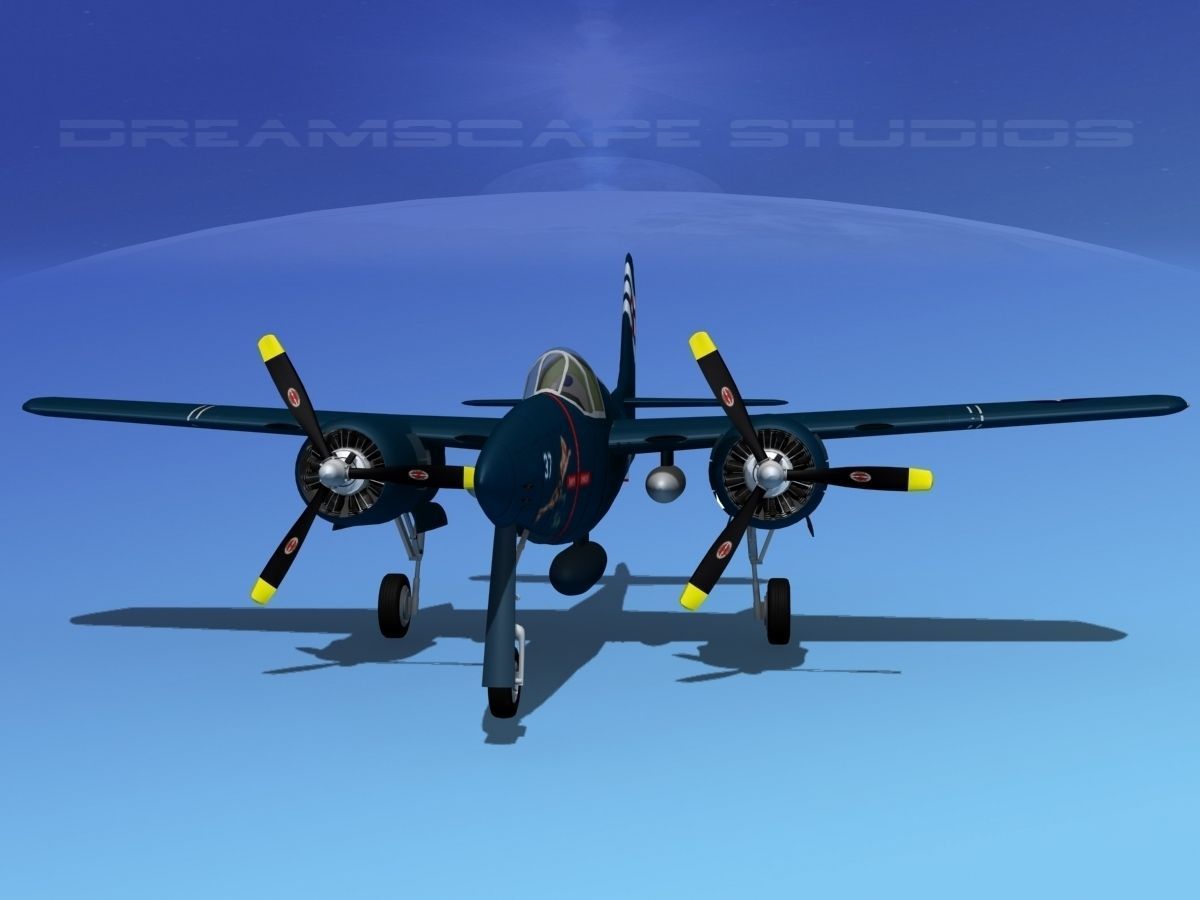 Grumman F7F Tigercat V11 3D model_1