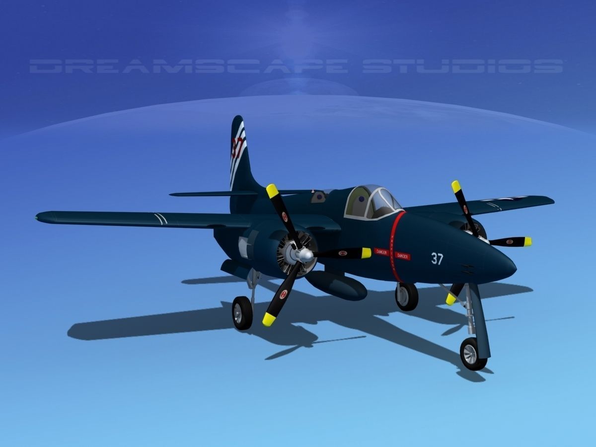 Grumman F7F Tigercat V11 3D model_2