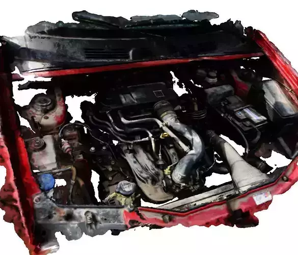 97 Peugeout Partner motor HD 3D scan