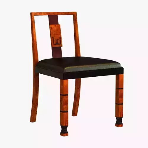 Otto Schulz rare walnut neoclassical chair 3D model