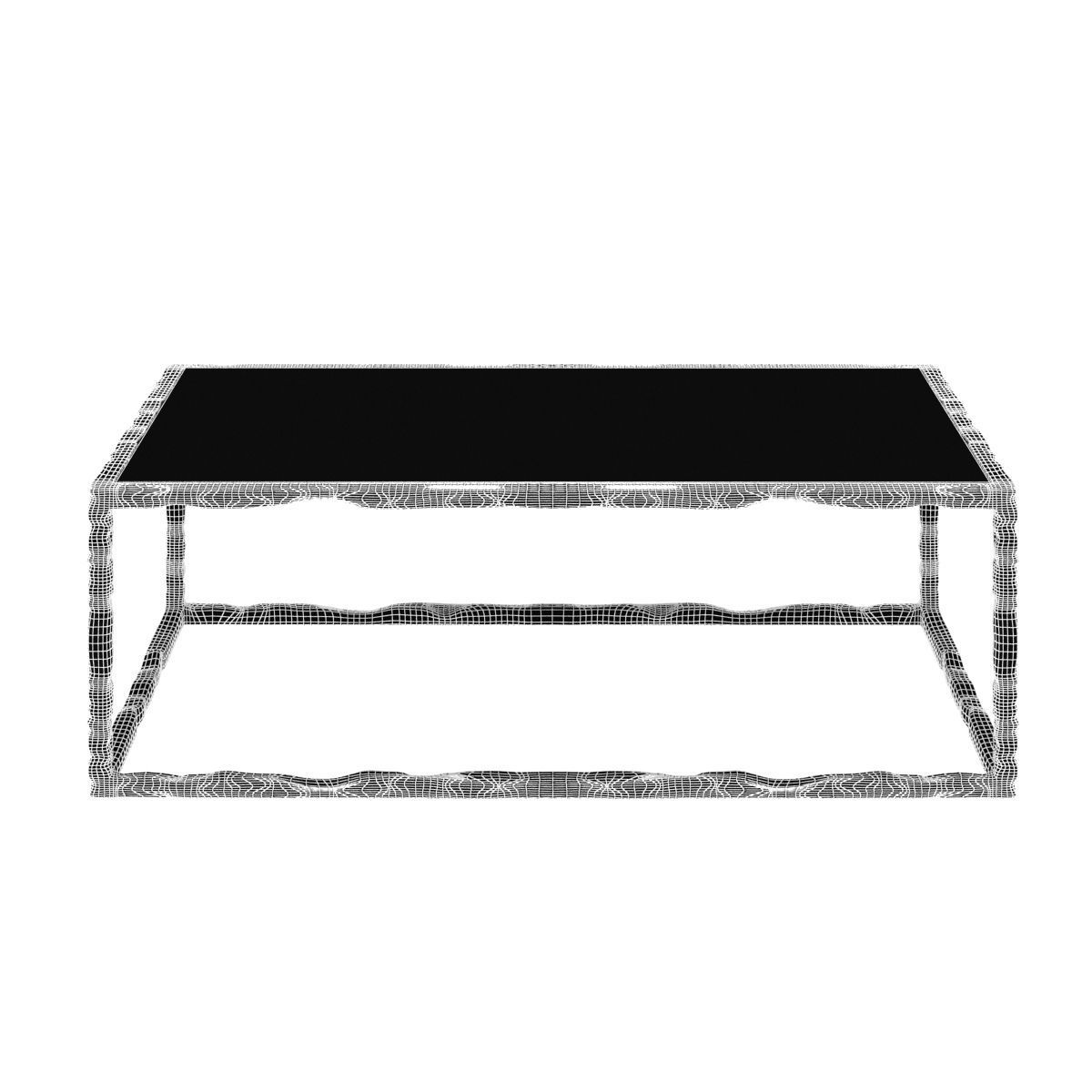 Bruno Romeda bronze and glass coffee table 3D model_7