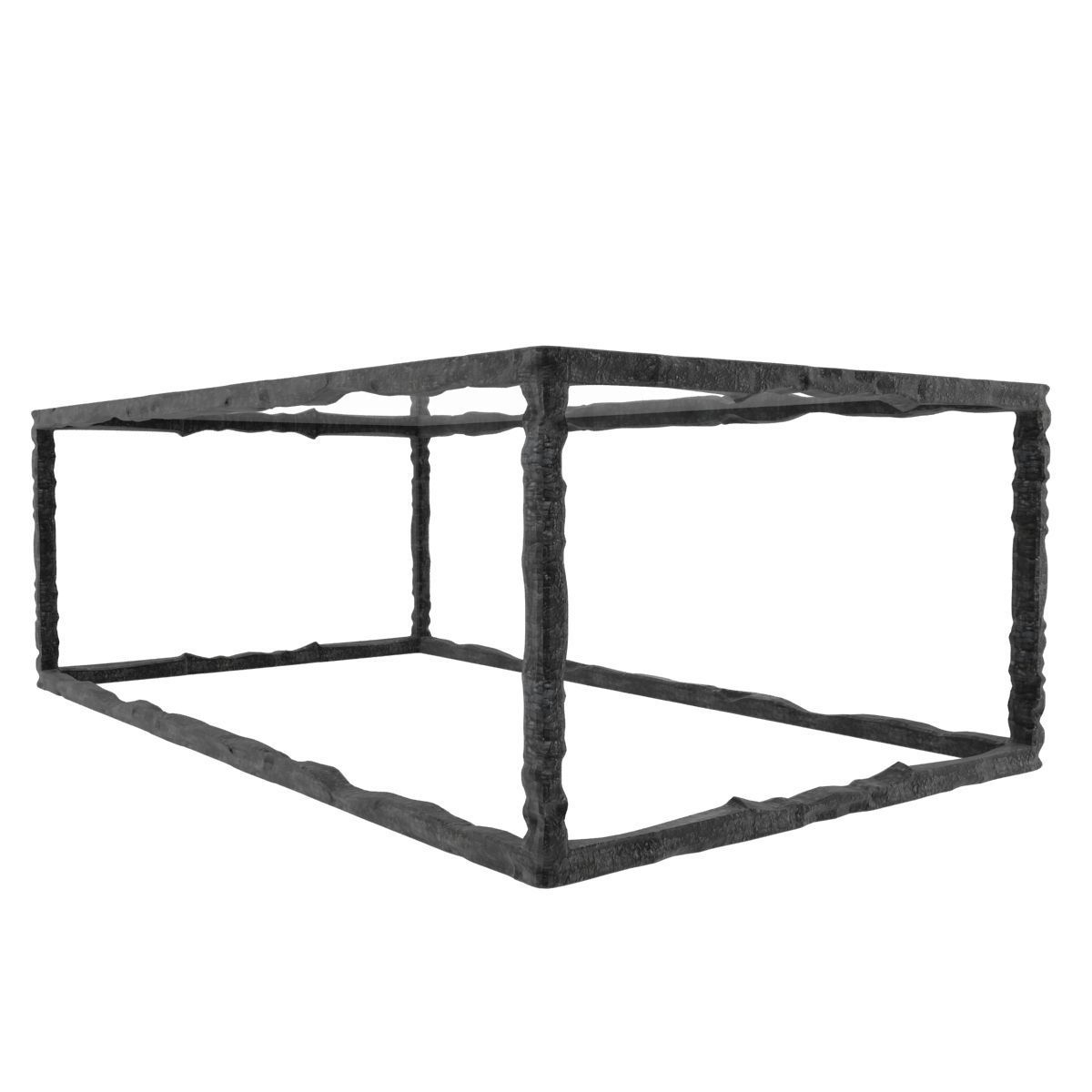 Bruno Romeda bronze and glass coffee table 3D model_2