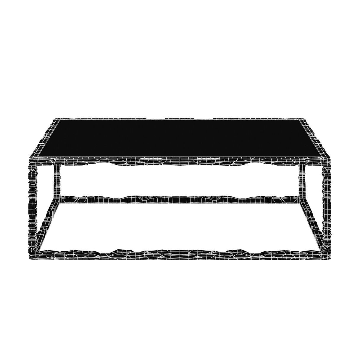 Bruno Romeda bronze and glass coffee table 3D model_5