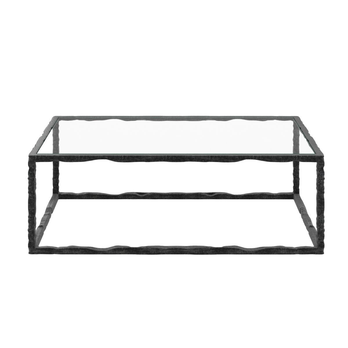 Bruno Romeda bronze and glass coffee table 3D model_1