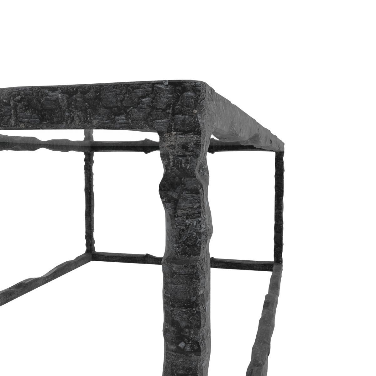 Bruno Romeda bronze and glass coffee table 3D model_3