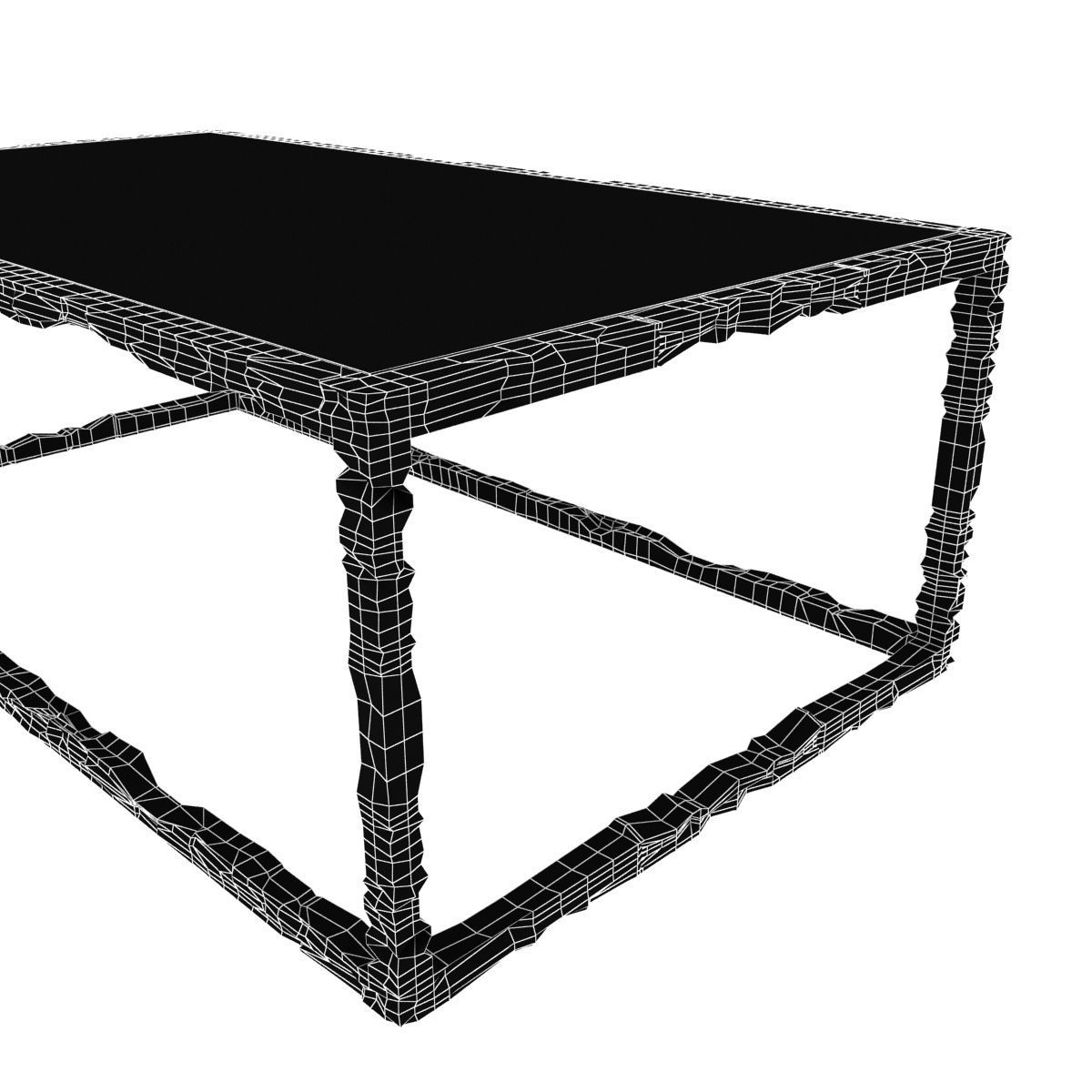 Bruno Romeda bronze and glass coffee table 3D model_6
