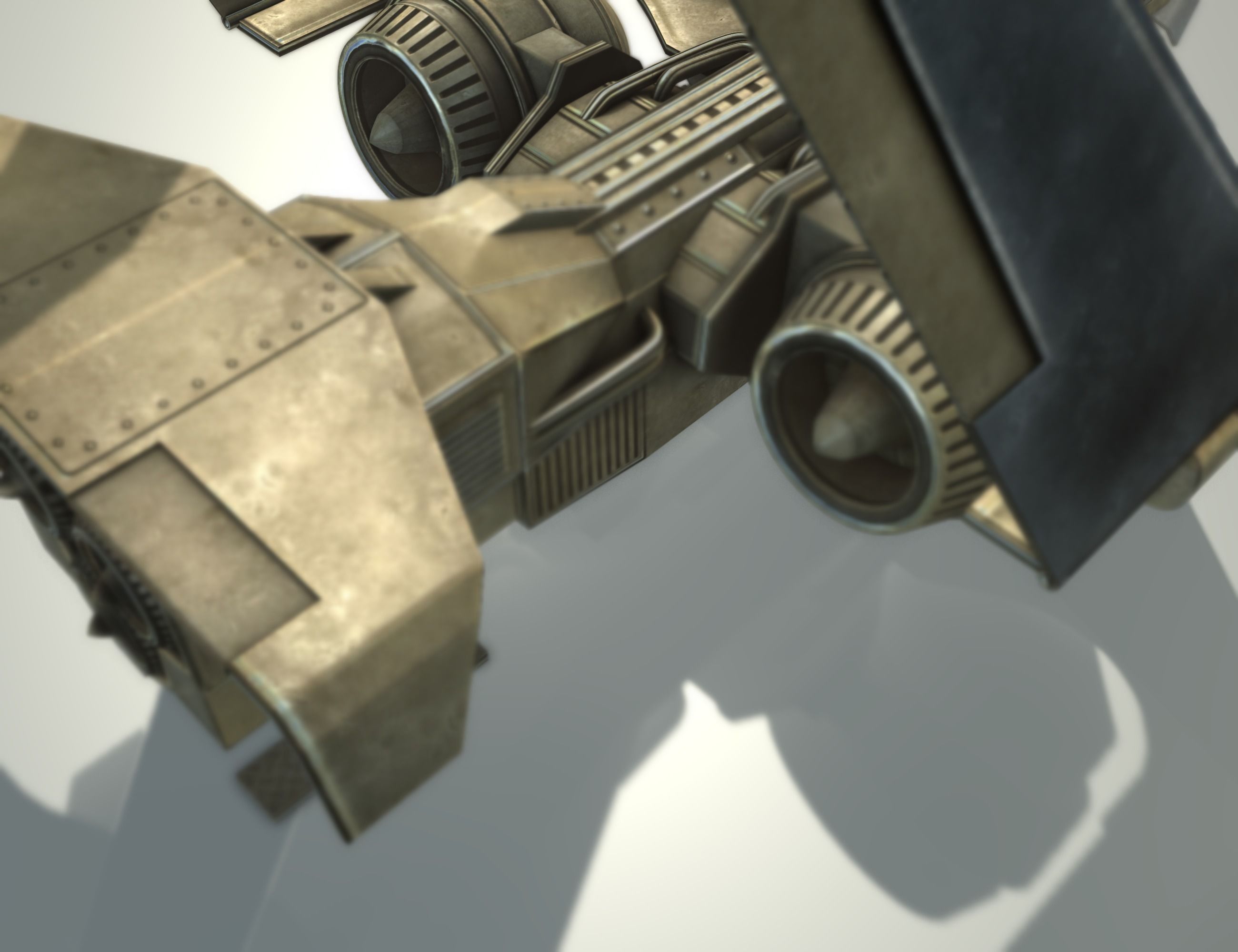 Futuristic Combat Jet Rigged Free low-poly 3D model_74