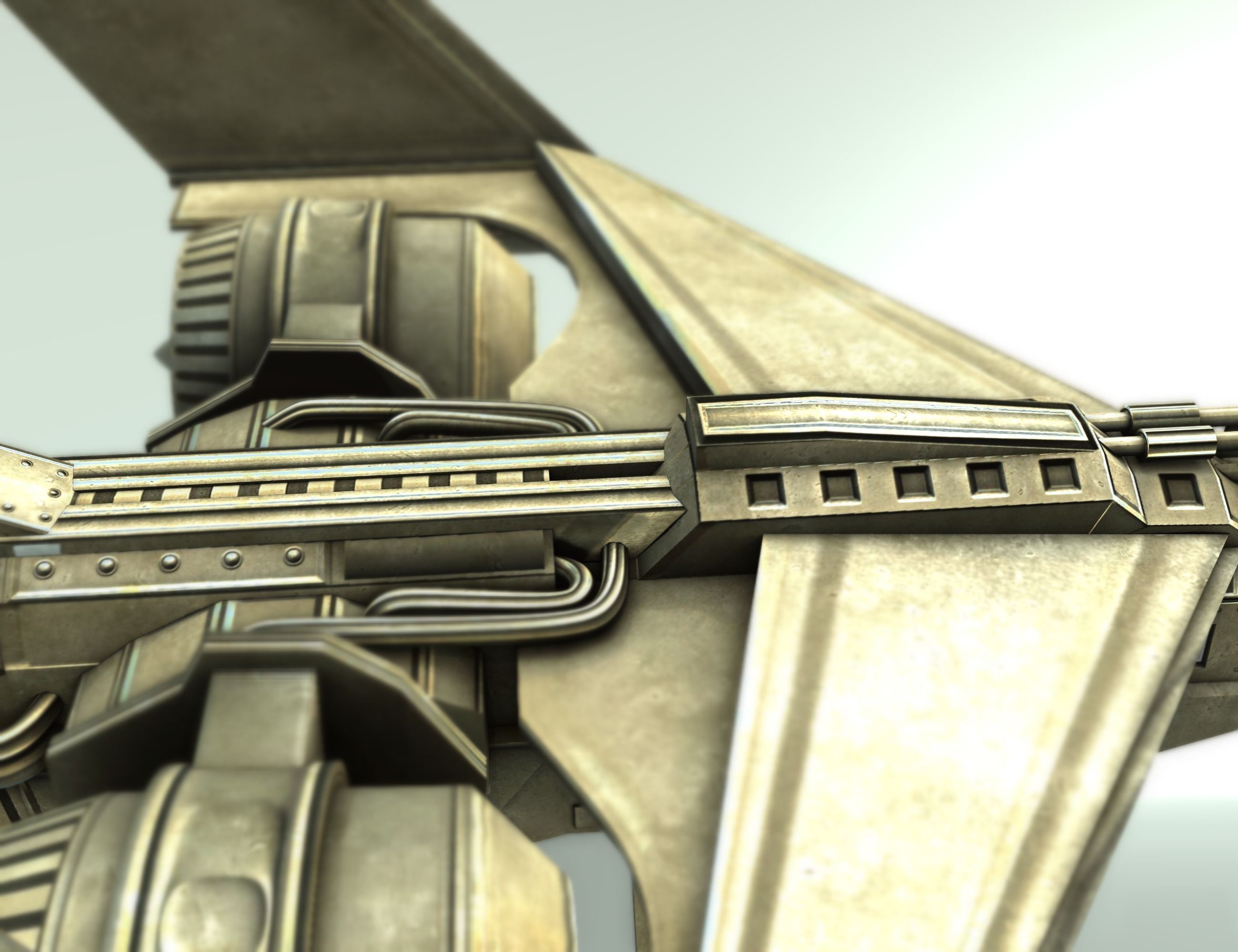 Futuristic Combat Jet Rigged Free low-poly 3D model_54