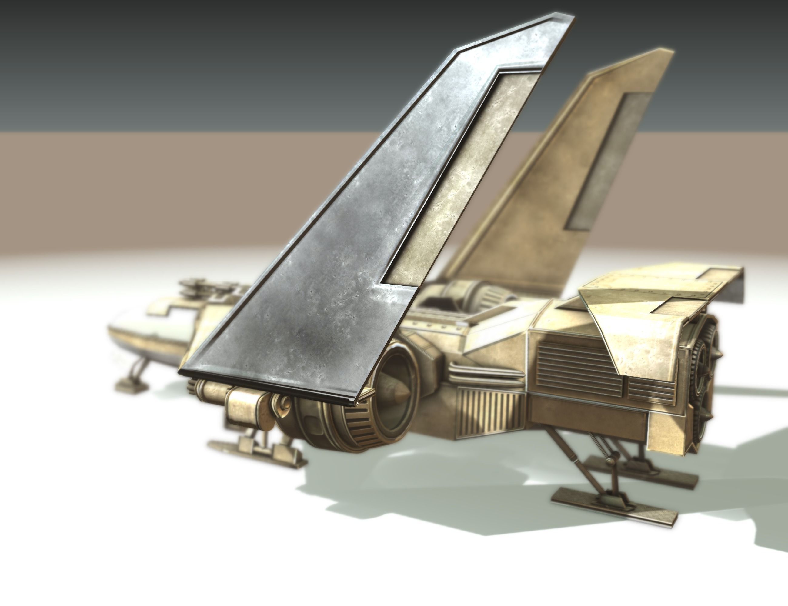 Futuristic Combat Jet Rigged Free low-poly 3D model_45