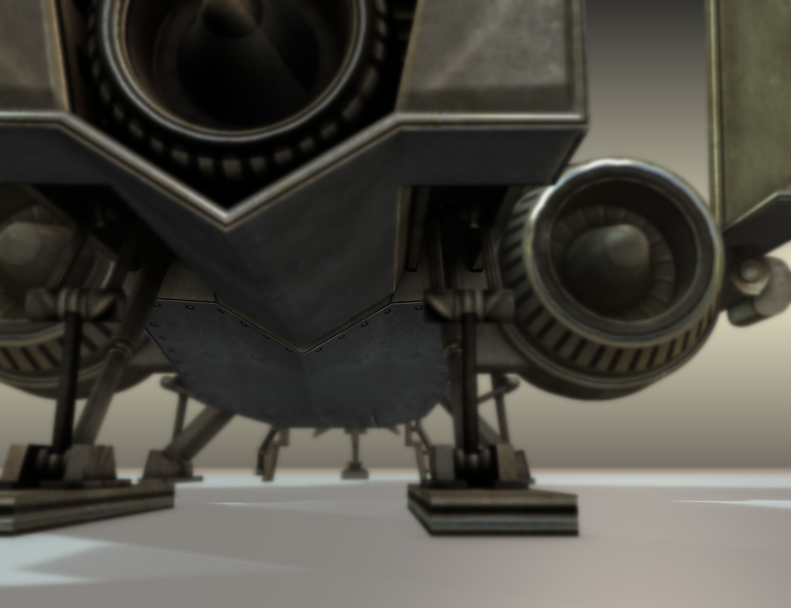 Futuristic Combat Jet Rigged Free low-poly 3D model_77