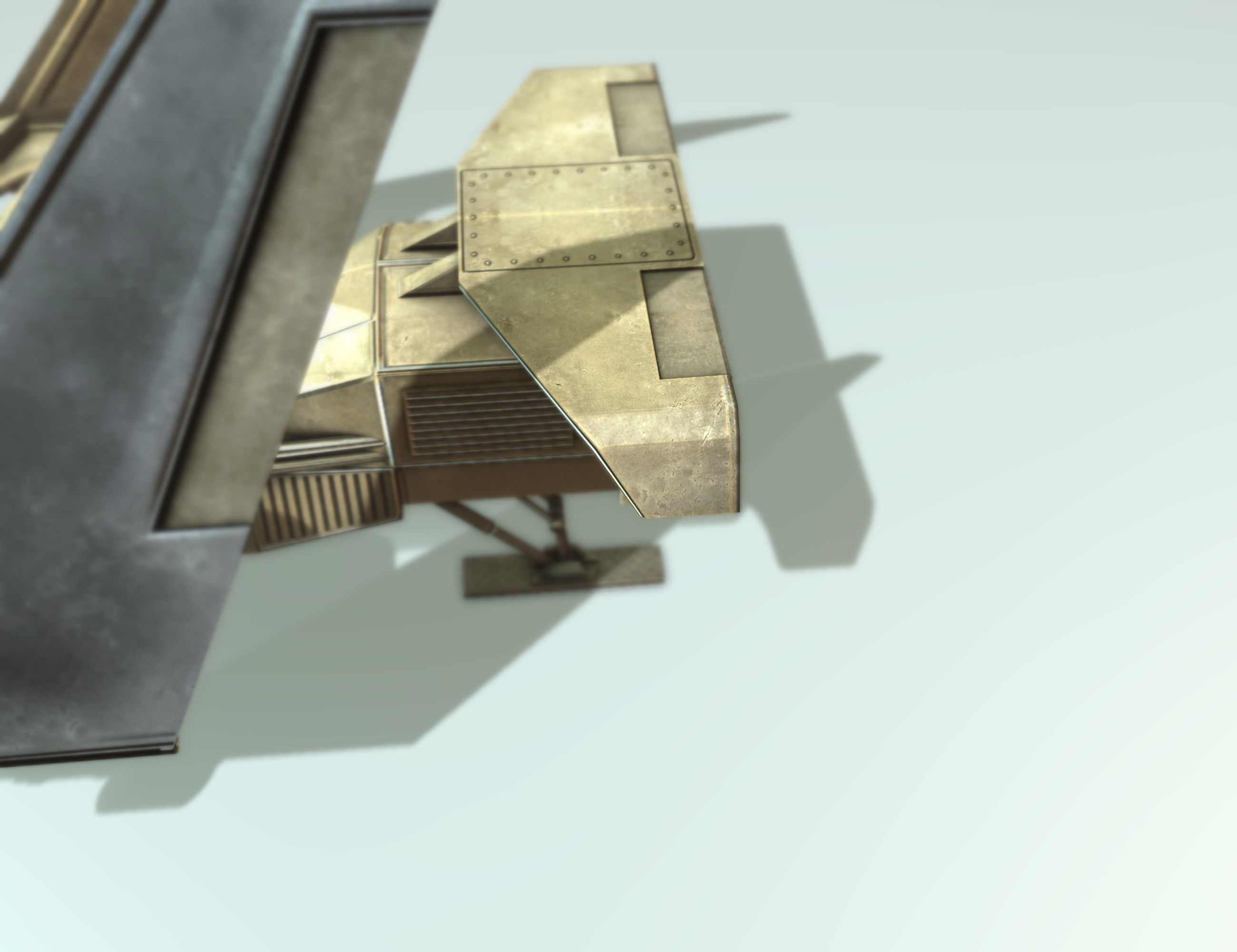 Futuristic Combat Jet Rigged Free low-poly 3D model_95