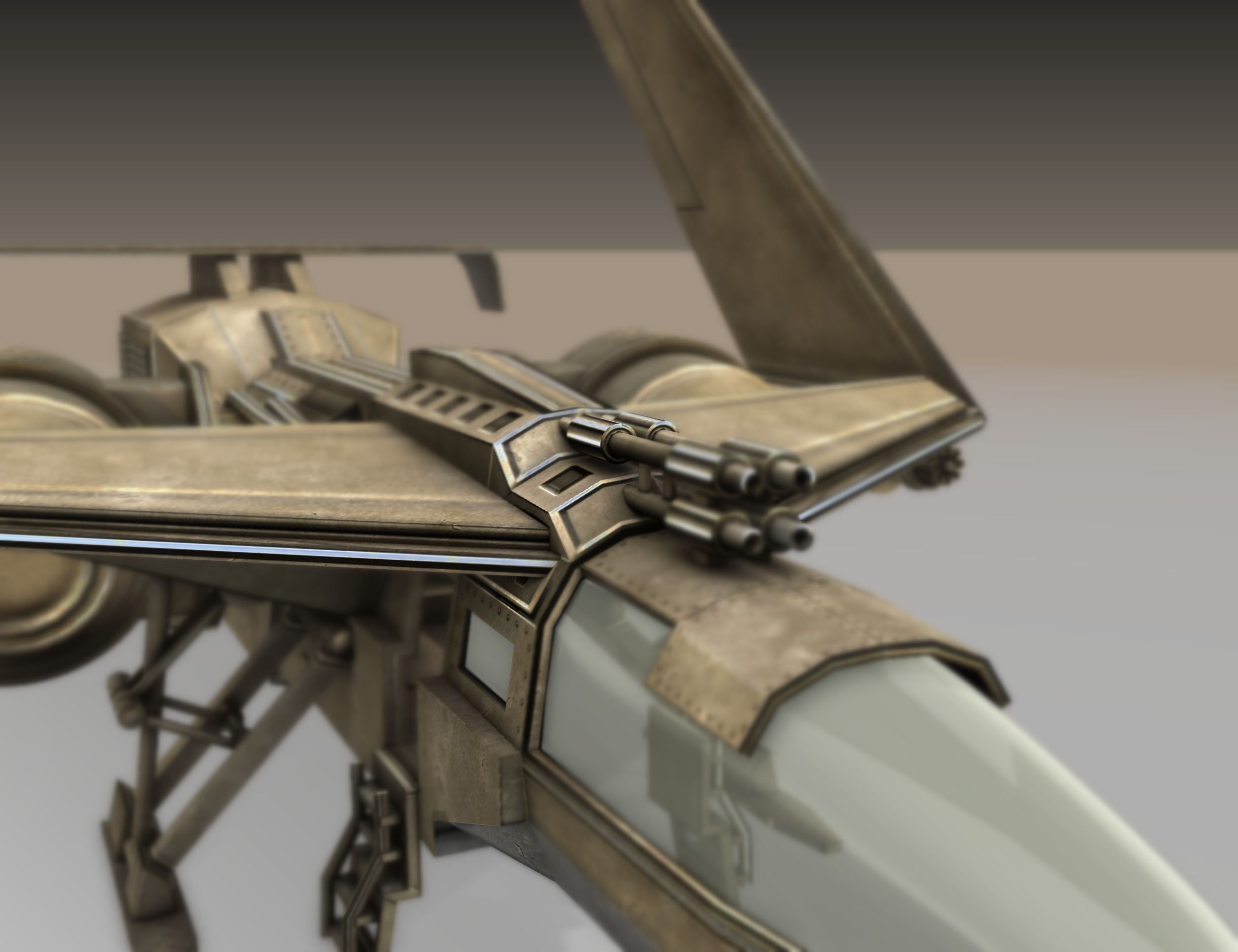 Futuristic Combat Jet Rigged Free low-poly 3D model_56