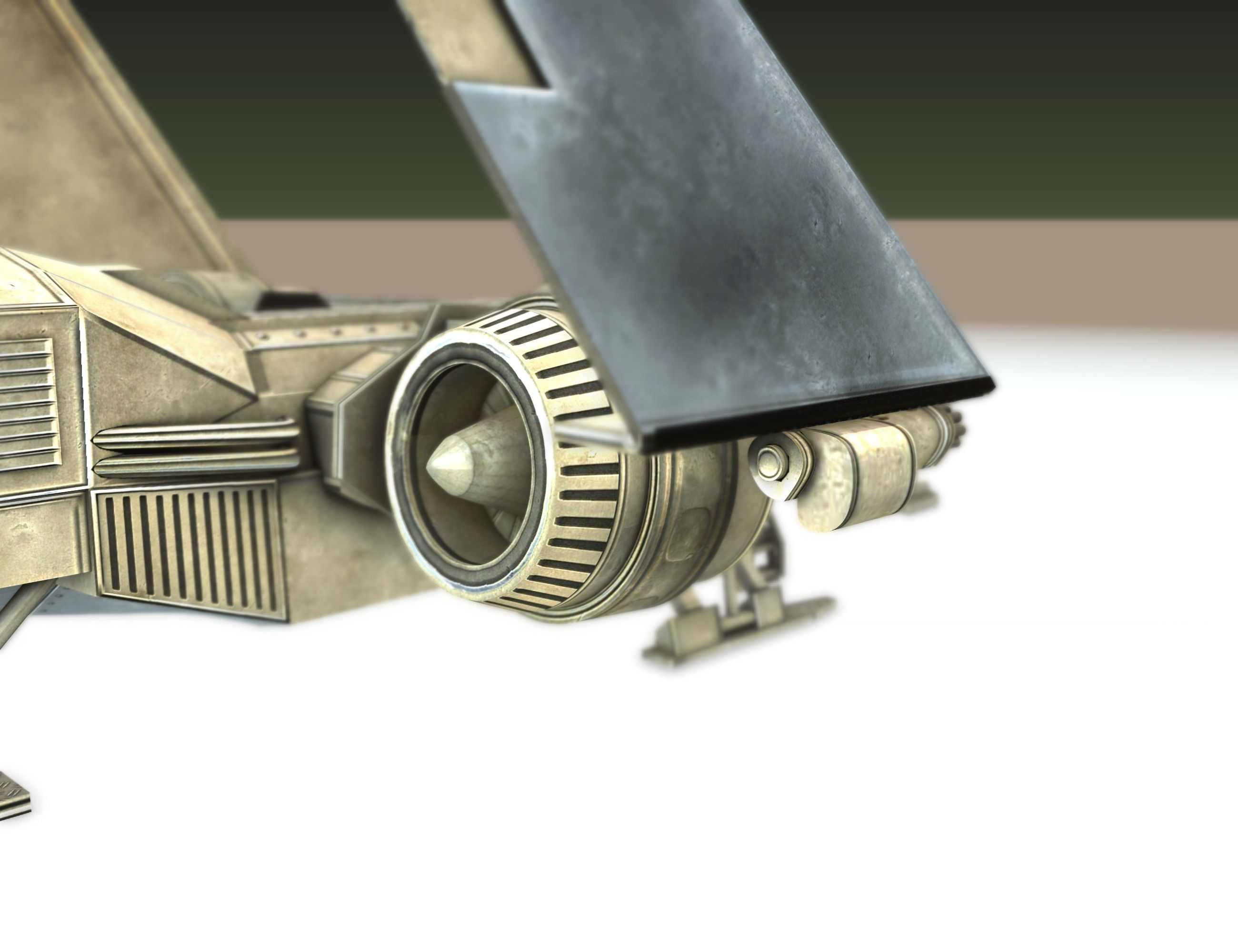 Futuristic Combat Jet Rigged Free low-poly 3D model_79