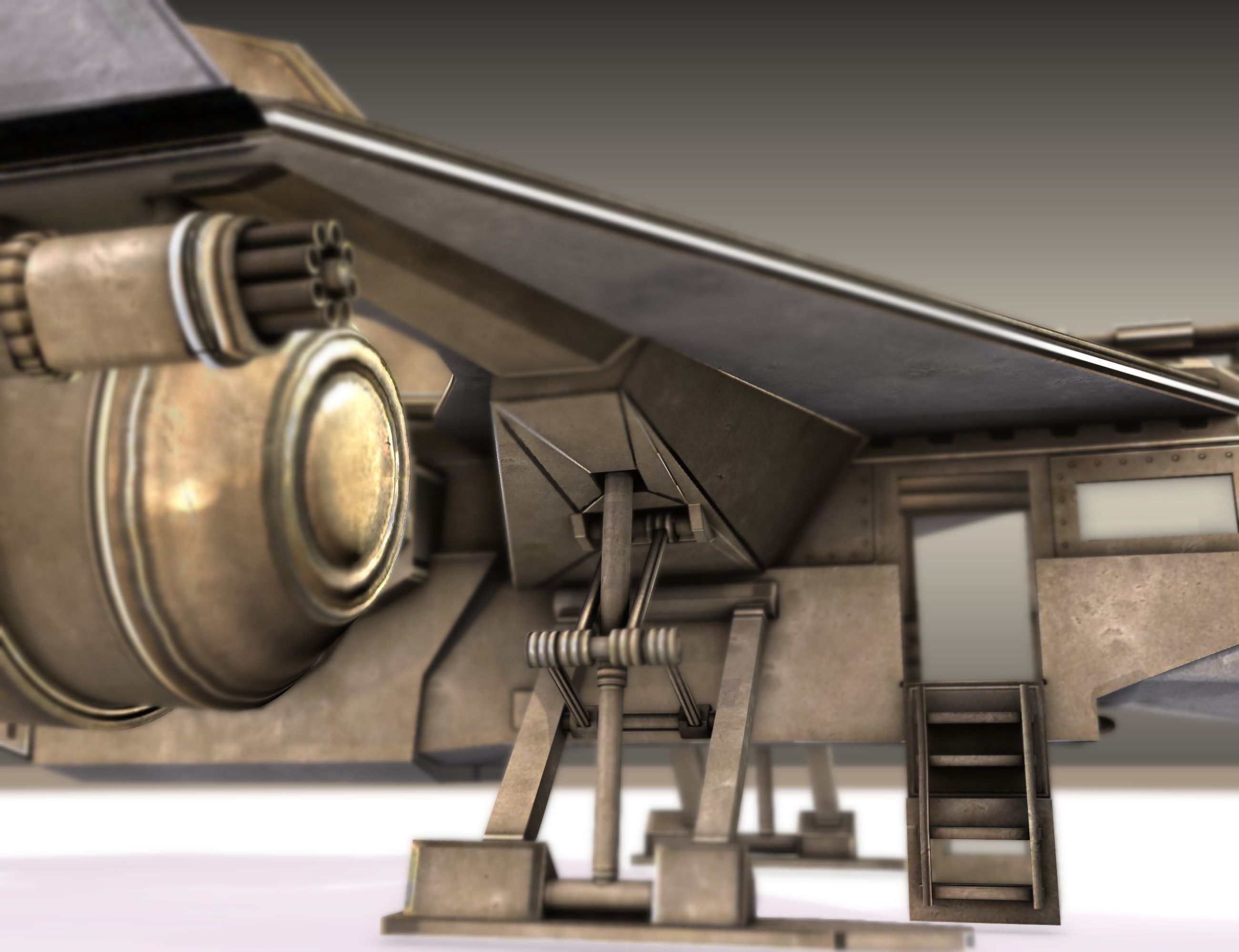 Futuristic Combat Jet Rigged Free low-poly 3D model_81