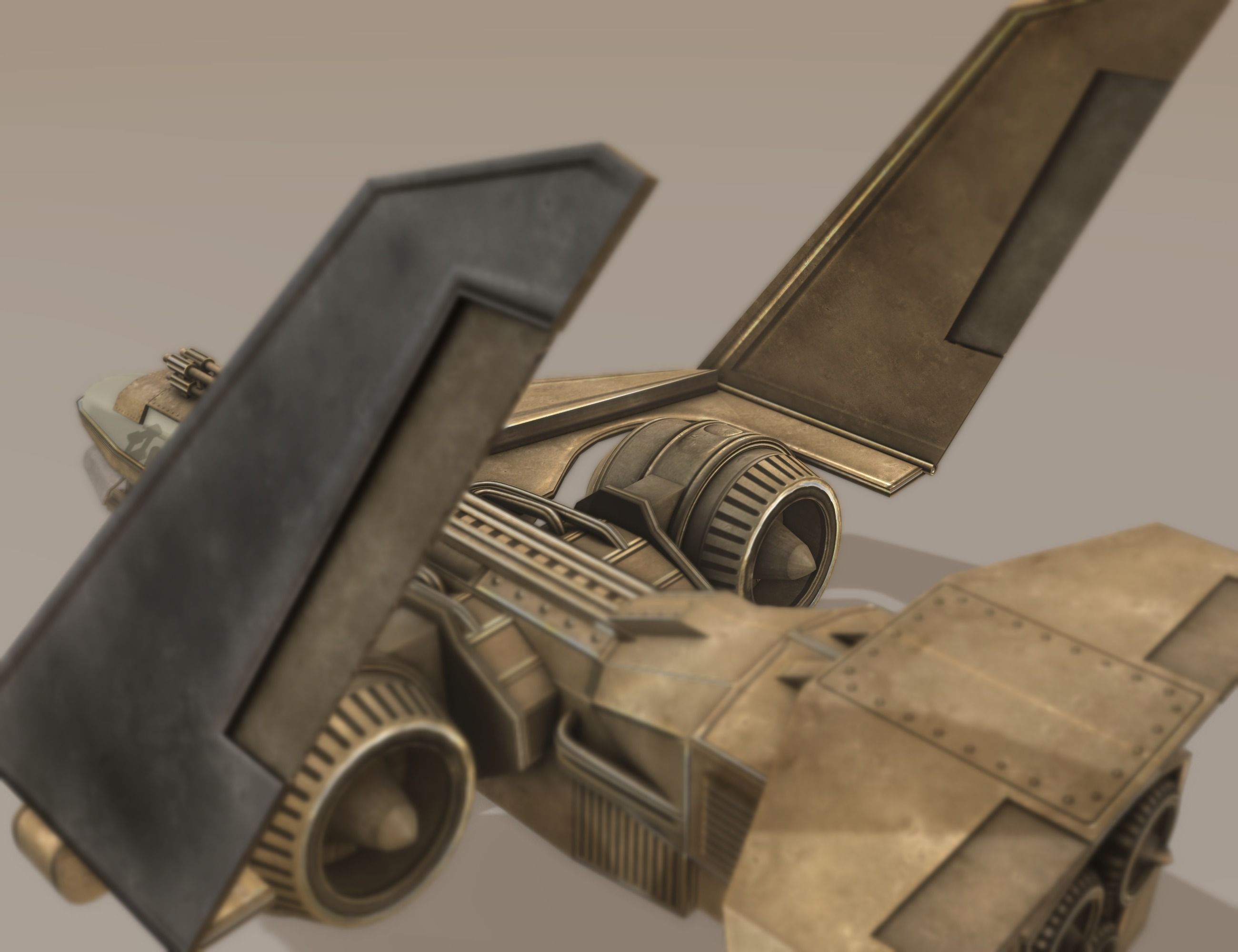 Futuristic Combat Jet Rigged Free low-poly 3D model_36