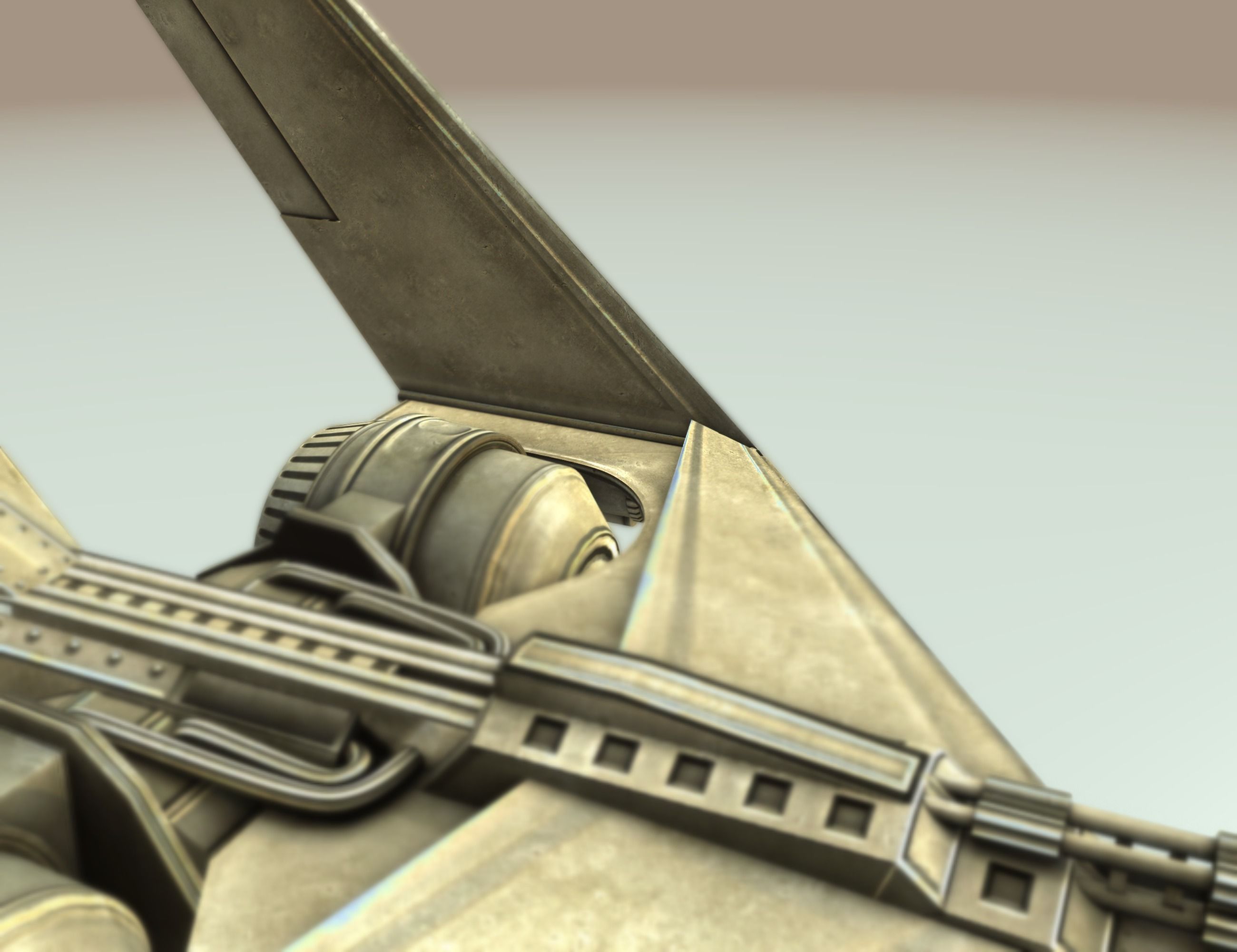 Futuristic Combat Jet Rigged Free low-poly 3D model_78