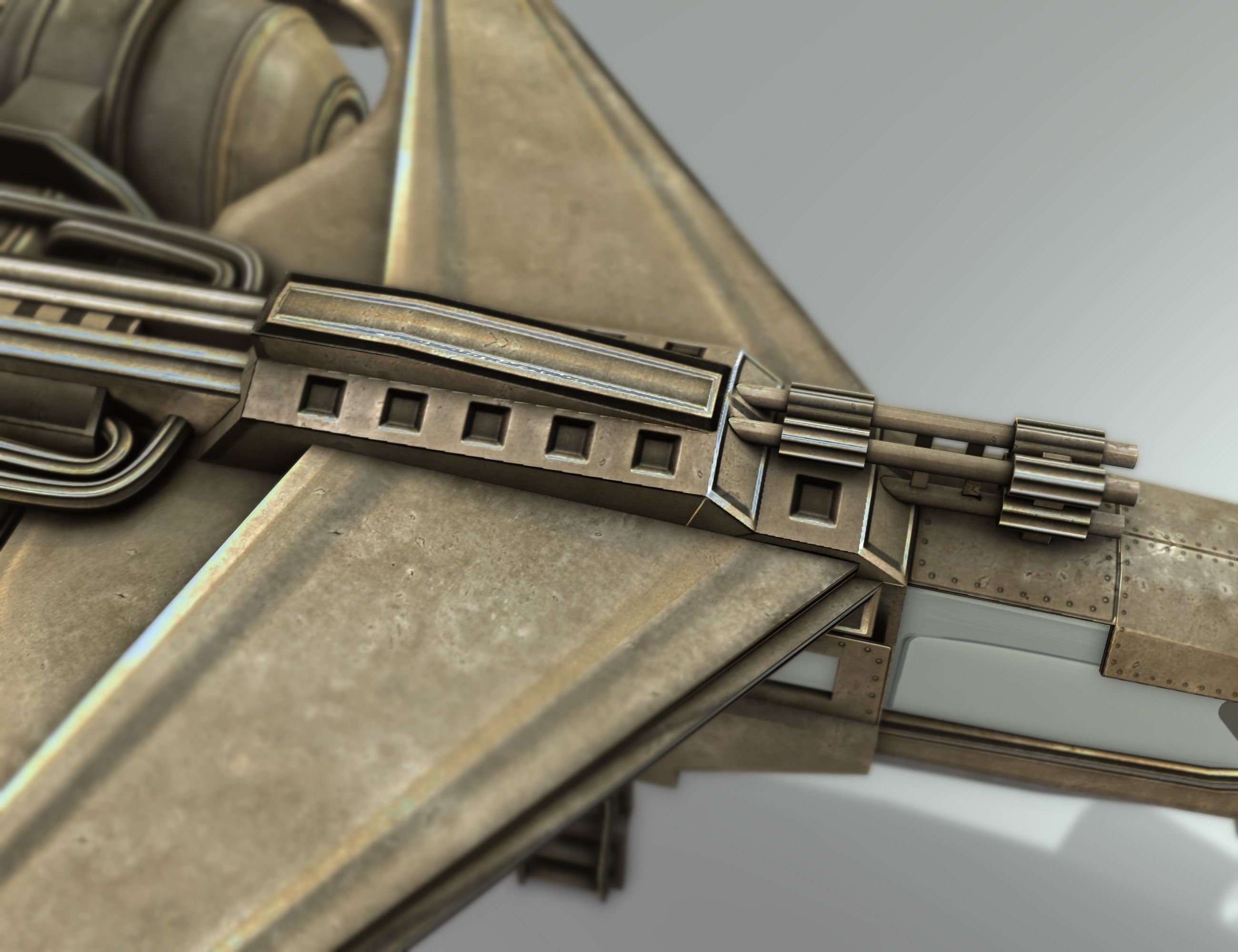 Futuristic Combat Jet Rigged Free low-poly 3D model_85