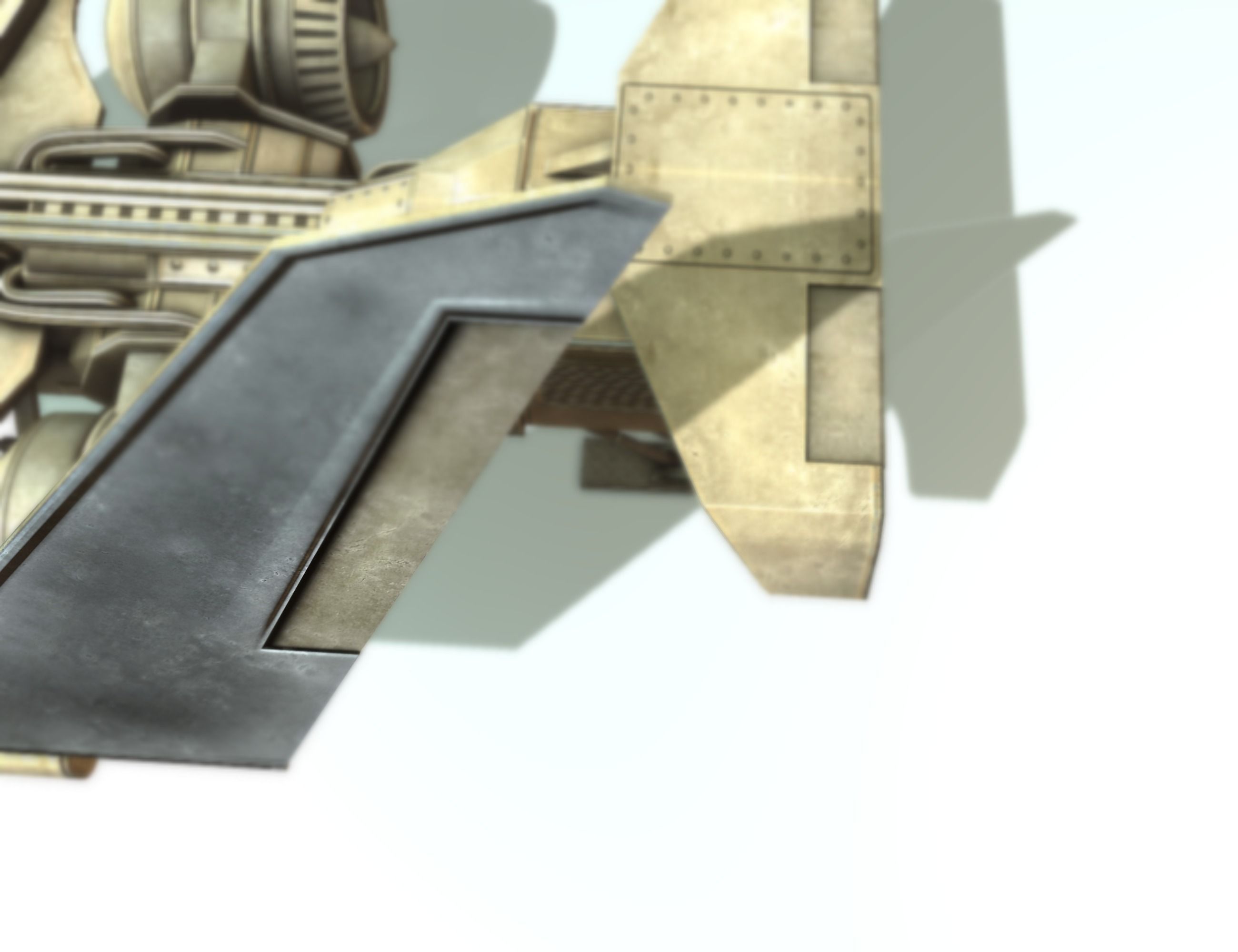 Futuristic Combat Jet Rigged Free low-poly 3D model_110