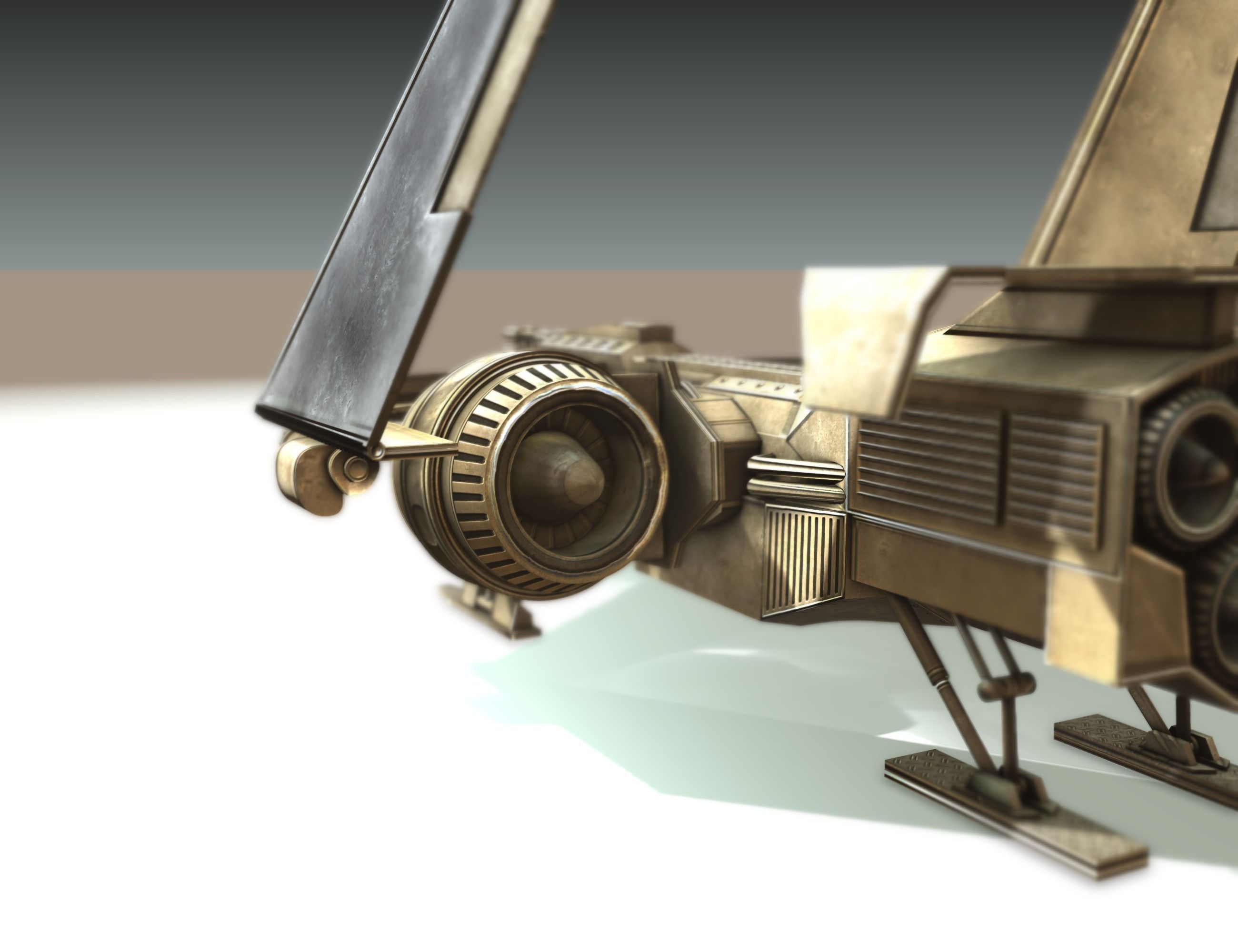 Futuristic Combat Jet Rigged Free low-poly 3D model_112