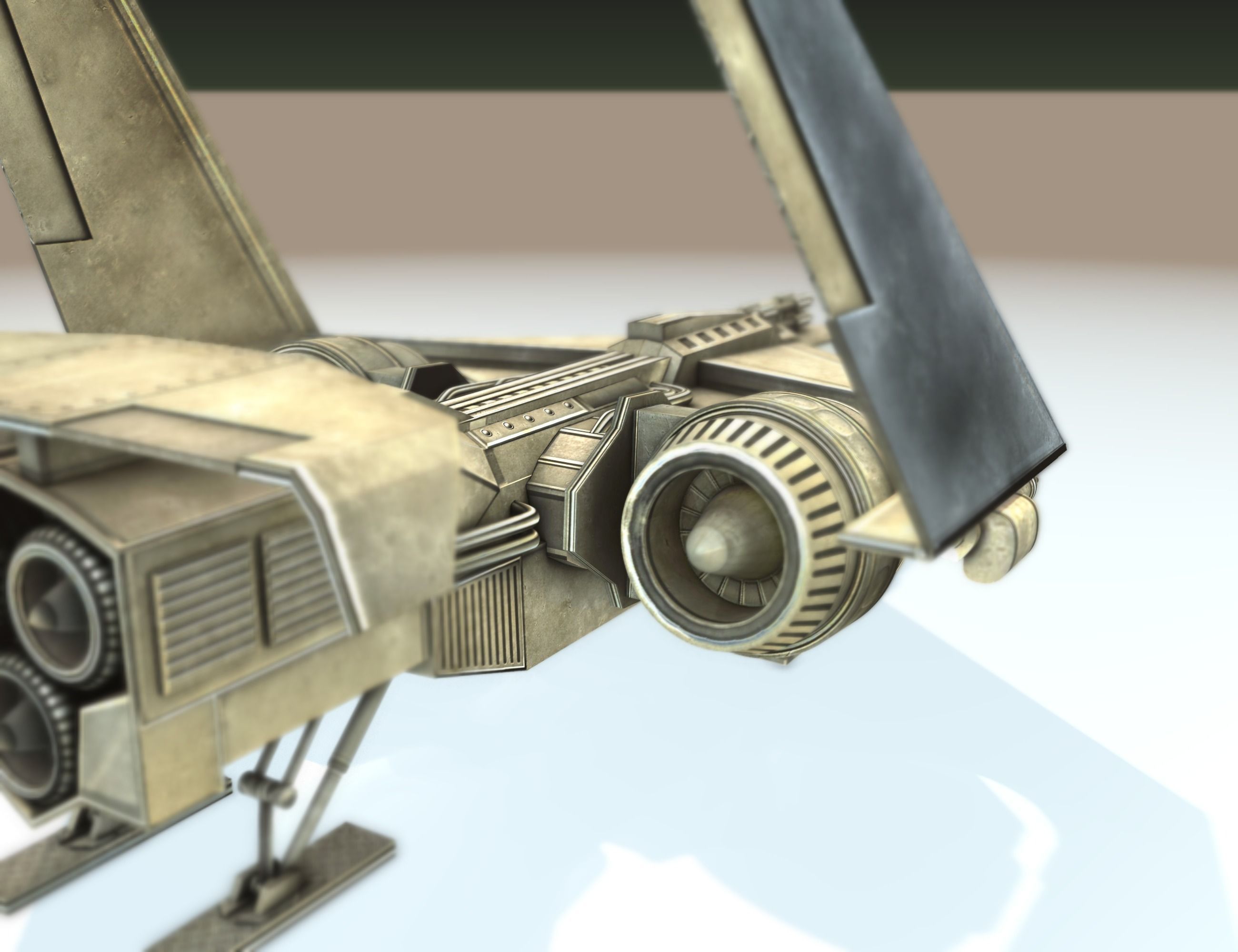Futuristic Combat Jet Rigged Free low-poly 3D model_107
